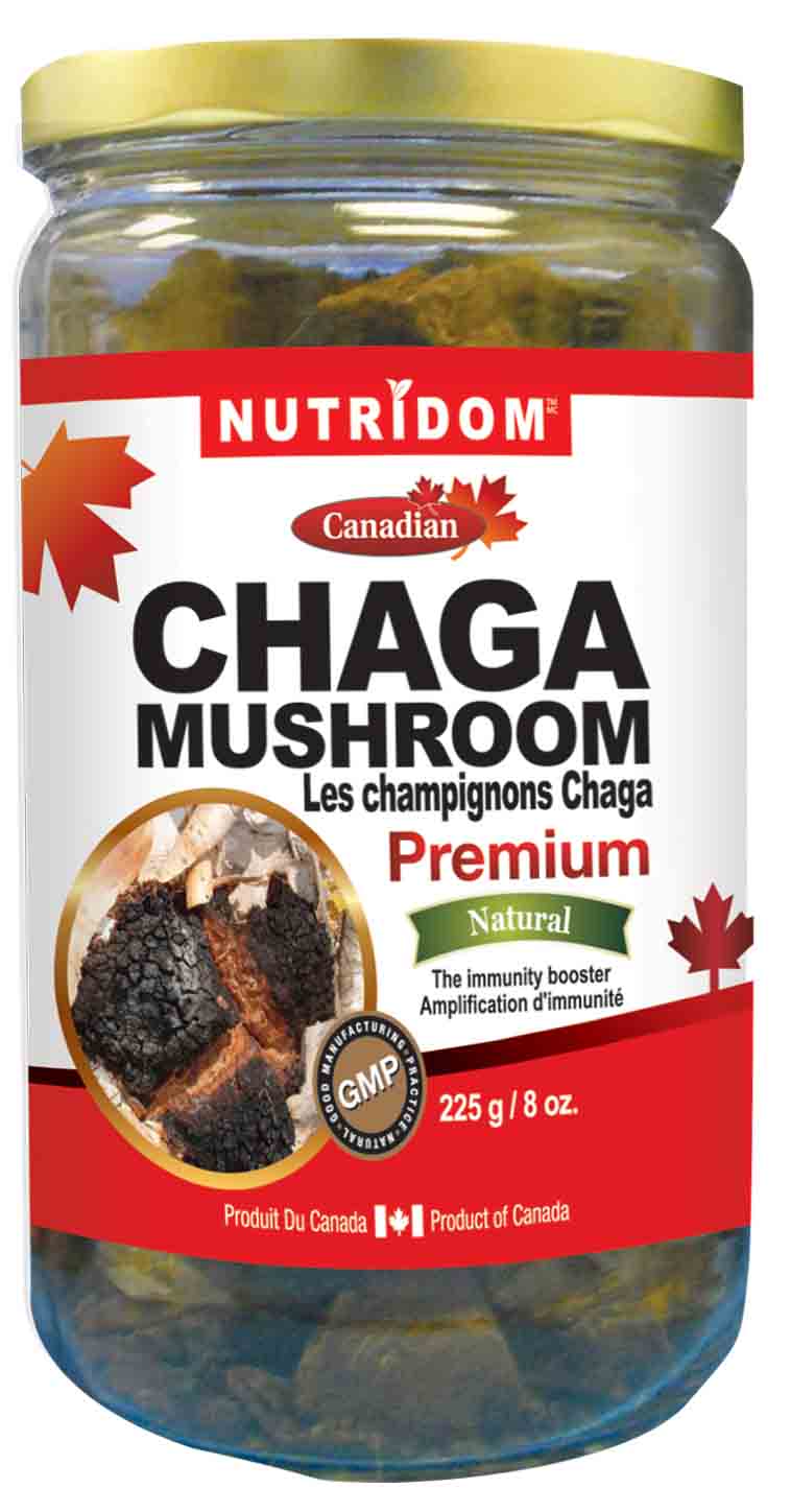 NUTRIDOM CANADIAN CHAGA MUSHROOM CHUNK (225G)